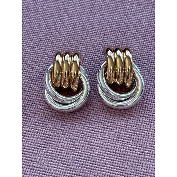 Heaven Mayhem Double Knot Earrings in Mixed Metal One Size Womens Jewelry - Picture 8 of 16